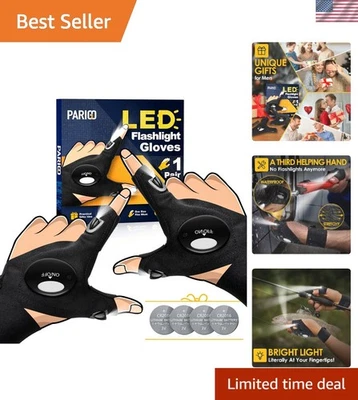 LED Flashlight Gloves: Hands-Free Brightness for Outdoors - Image 1 of 4