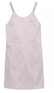 Vestido Speechless Niños Rosa Tafetán Lazo Talla 10 Estrás Correas Cruzadas - Imagen 1 de 15