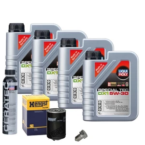 Motoröl 5W30 LIQUI MOLY 4L+HENGST Ölfilter+Cera Tec+Ölablassschraube - Bild 1 von 4