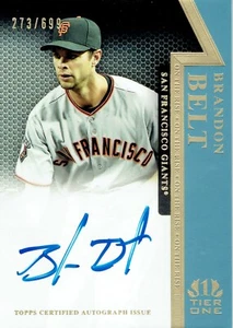 2011 TOPPS TIER ONE -- BRANDON BELT AUTOGRAPH #273/699 - Picture 1 of 2
