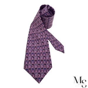THOMAS PINK MILLENNIUM COLLECTION Pink Kings & Queens Silk Tie England W:3.25"EC - Picture 1 of 6