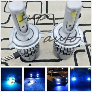 2x  H4 HB2 9003 55W 8000LM LED Headlight Kit Hi/Lo Power Bulb 8000k ice blue