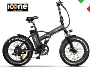 BICICLETTA ELETTRICA FAT-BIKE PIEGHEVOLE A PEDALATA ASSISTITA 20" 250W ICON.E N - Foto 1 di 7