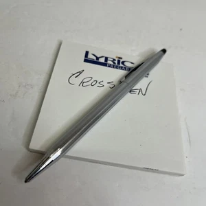 Cross Brush Stainless Steel & Shiny Chrome Trim Made USA Black & Pencil No Box - Picture 1 of 3