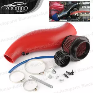Red Air Intake Pipe For Honda Civic 92-00 EK EG With Air Filter Intake Pipe Kits - Bild 1 von 11
