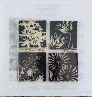 Juego de estampillas Close to my Heart My Acrylix B1033 bloques de flores  Foto 1 de 3