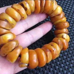 Fashion Old beaded bangle amber bracelet beeswax Fine Bracelet Glowing - Picture 1 of 8