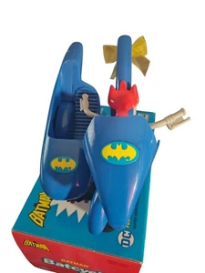 DC Comics Retro Batman Batcycle Batgirl Cycle Playset Blue Yellow Ribbon - Picture 1 of 12
