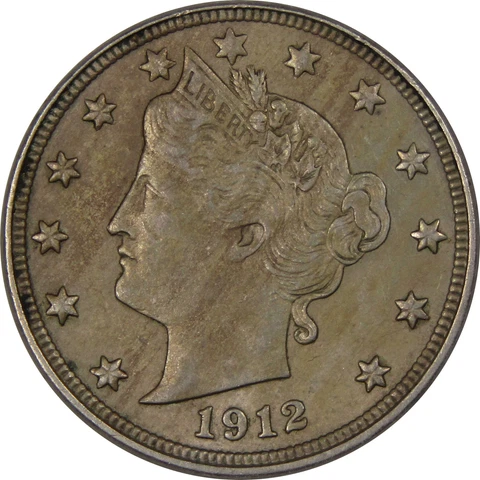 1912 Liberty Head V Nickel AU About Uncirculated 5c SKU:I1768 Cover