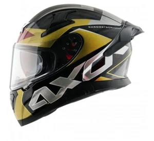 Helmet full face motorcycle Axor Apex Chromtech Gloss Black Red ECE 22.05 DOT - Bild 1 von 4