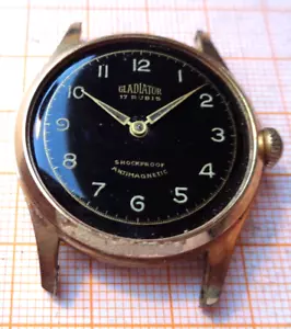 Ältere Armbanduhr Handaufzug Gladiator Anker Werk defekt für Teile WB2 - Bild 1 von 3