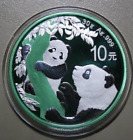 China 10 Yuan 2021 Silver Panda #F5597 st Bu Coloured Only 500 Rare " Space