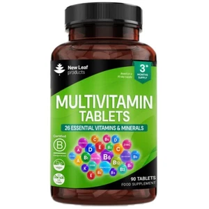 Multivitamin Plus Iron 26 Essential Multi Vitamins Food Supplements 90 Tablets - Picture 1 of 6