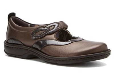 New PW Minor Milan Mary Jane Flats Bronze Leather Womens 6M Orthopedic Comfort - Image 1 of 4