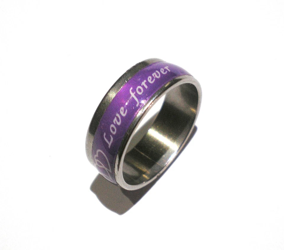 Anillo de acero inoxidable "Love Forever" diferentes colores y tamaños Foto 1 de 1