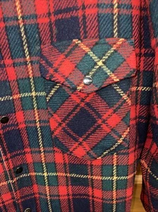VTG Pendleton Wool Shacket Button Shirt Jacket Mens Large Red Plaid USA Lined - Picture 1 of 18