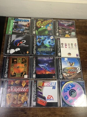 playstation 1 jogo lote 12 pacote de jogos, driver, frogger, blitz, tony hawk - Imagem 1 de 4