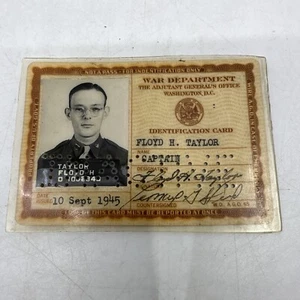 Rare 1945 WW2 War Department identification Captains ID - Picture 1 of 4