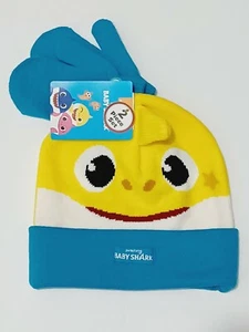 Baby Shark Winter Hat and Glove Set Beanie Set Kids Gift New Gorro Guantes Nuevo - Picture 1 of 3