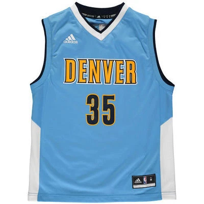 Футболка adidas Kenneth Faried Denver Nuggets светло-голубая реплика - Изображение 1 из 2