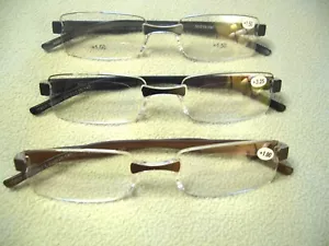 Men's Reading Glasses 1.00 ~ 4.00 Rimless Lightweight Women's Readers RE4201CL - Picture 1 of 11