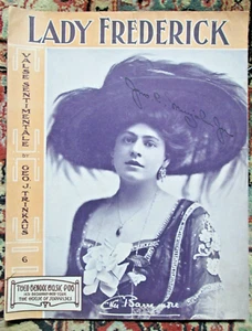 1908 Ethel Barrymore en portada partitura musical dama frederick obra de escenario - Imagen 1 de 2