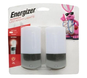 Energizer Automatic LED Night Lights Soft White Light Sensing Auto On/Off - Gray - Picture 1 of 4