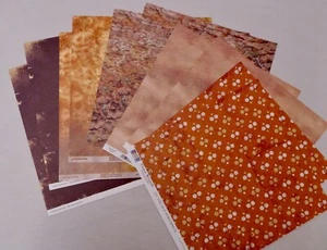 10 Sheets 12" x 12" Scrapbooking Papers Grunge Shabby Chic Blenders Browns P15   - Picture 1 of 8