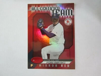 2002 Certified Mirror Red # AC-24 Pedro Martinez Card (B19) Red Sox # 51/75 - Image 1 of 2