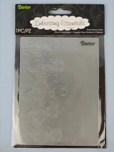 Carpeta Darice Embossing Essentials 1218-44 resorte tulipanes álbum de recortes artesanal - Imagen 1 de 8