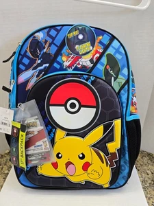 Pokémon Light Up Pokeball 17" Kinder Schulrucksack mit Pokémon Karte Fun Pack Neu mit Etikett - Bild 1 von 9