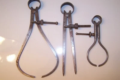 VINTAGE Starrett Calipers Lot of 3 Outside Inside Divider Lot of 3 Foto 1 de 4