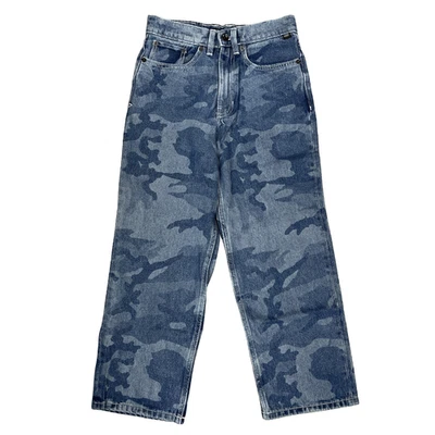 Nuevo pantalón vaquero estampado camuflaje suelto a cuadros Vans Check-5 azul lavado a la piedra talla 26 para niños Foto 1 de 3