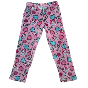 MEMBER’S MARK Girls Fleece Pajama Pants Owls Hearts Love Print Size M - Picture 1 of 8