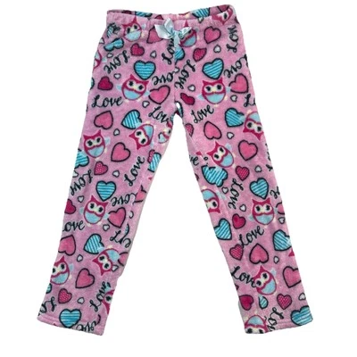Pantalones de pijama de lana para niñas MEMBER’S MARK Owls Hearts Love Print talla M Foto 1 de 4