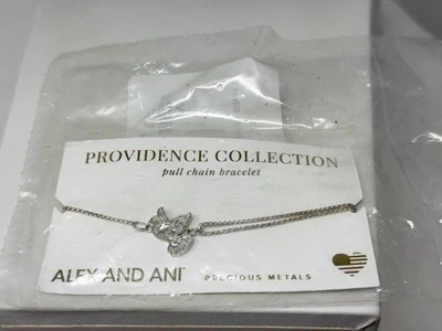 Nuevo Brazalete de Cadena Deslizante Ajustable Alex and Ani Dove Bird Plata de Ley 925 Foto 1 de 4