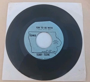Terry Teene Ex Iowa Private Press Garage Rock 45 Fun To Be With & Sandburgen  - Bild 1 von 5
