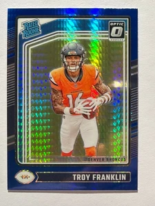 2024 Panini Donruss Optic, Troy Franklin,  Blue Hyper Denver Broncos #294 - Bild 1 von 2