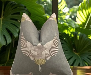 Decorative Embroidered Kyoto EUCALYPTUS Cushion Cover 45x45cm - Picture 1 of 9