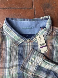 NWT Tommy Bahama Men's 2XL 100% Linen Button Down Shirt Plaid Long Sleeve - Picture 1 of 19