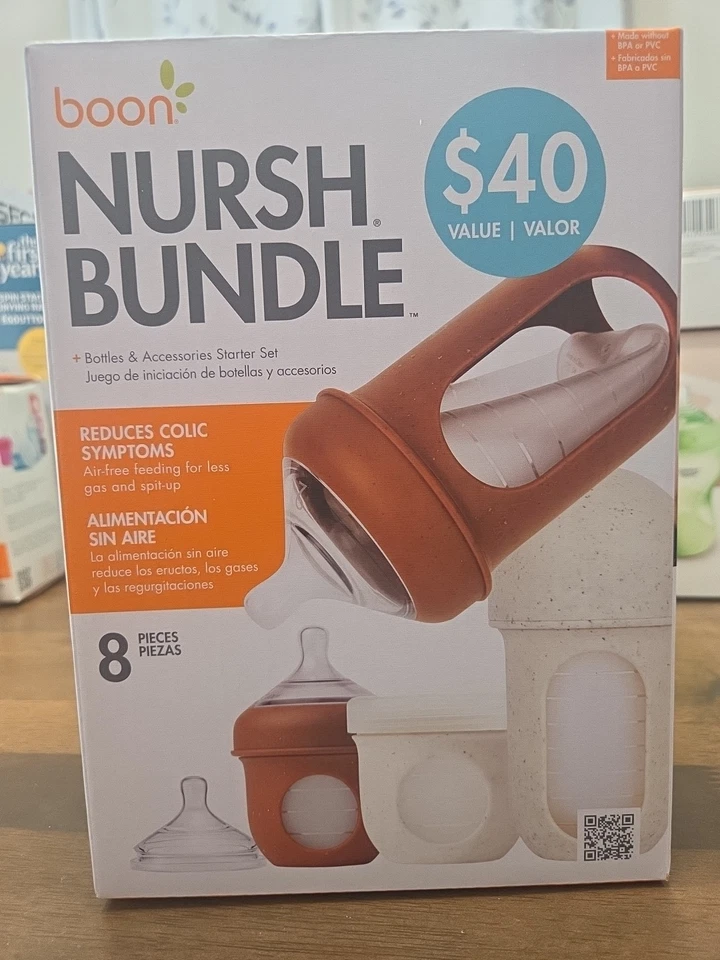 4 botellas de silicona Boon Nursh, 2 - 4 oz y 2 - 8 oz Foto 1 de 1