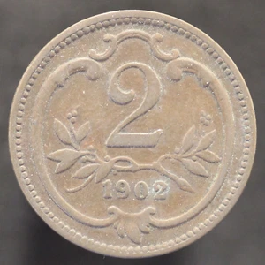 1902 Austria Two Heller - KM 2802 (F314) - Picture 1 of 2