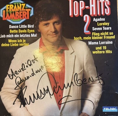 Rare Franz Lambert Top Hits 2 SIGNED 1981 Teldec LP - Image 1 of 4