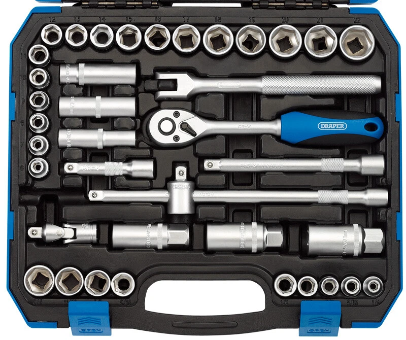 Draper 16361 Square Drive Combinedmm/Af Socket 39 Pieces Set, 3/8" Length - Image 1 of 1