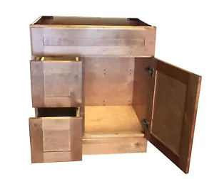 New maple Shaker Single-sink Bathroom Vanity Base Cabinet 30" Wide x 21" Deep - Picture 1 of 5