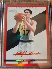 2008-09 Topps Signature John Havlicek Facsimile Red Foil 348/869 #TS-JHA Celtics