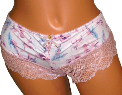 Bragas Lencería Daisy Fuentes Parte Inferior de Encaje Floral Rosa Boyshorts 1X Regalo para Adultos Foto 1 de 4