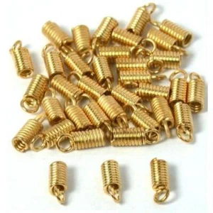 36 Leather Cord Ends Caps Necklace Clasp Jewelry Parts 1mm x 4mm - Picture 1 of 1