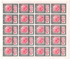 Guinea Stamp Sheet 1963 SC# C50 ' Cent. of the Intl. Red Cross ' - Picture 1 of 2