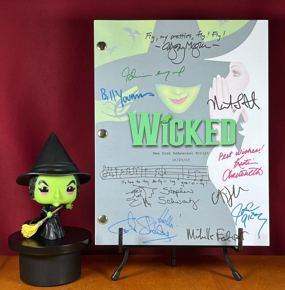 Wicked Script Signed- Autograph Reprints- 123 Pages- Wicked Broadway Musical - Image 1 of 4